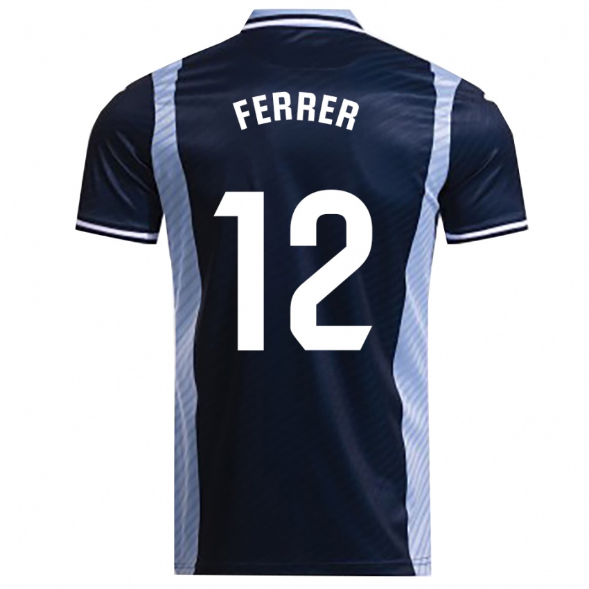ילדים Dani Ferrer #12 כחול נייבי תכלת הרחק ג'רזי 2025/26 חולצה קצרה