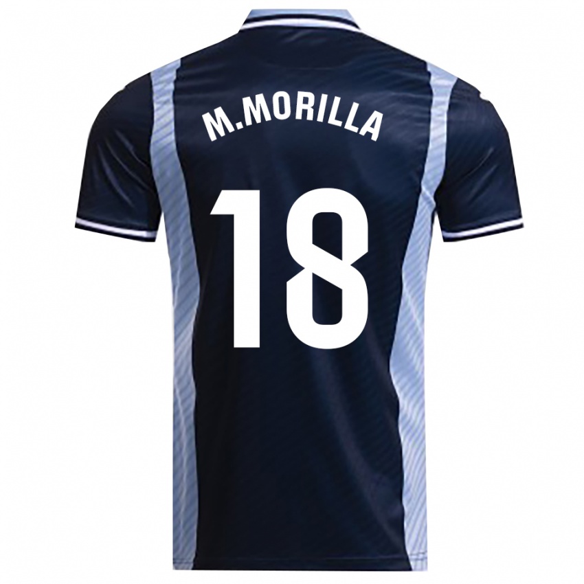 ילדים María Morilla Obrero #18 כחול נייבי תכלת הרחק ג'רזי 2025/26 חולצה קצרה