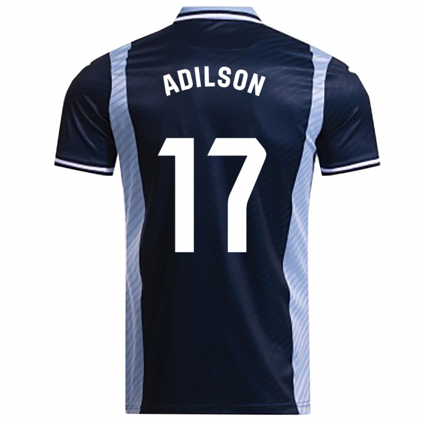 ילדים Adilson #17 כחול נייבי תכלת הרחק ג'רזי 2025/26 חולצה קצרה