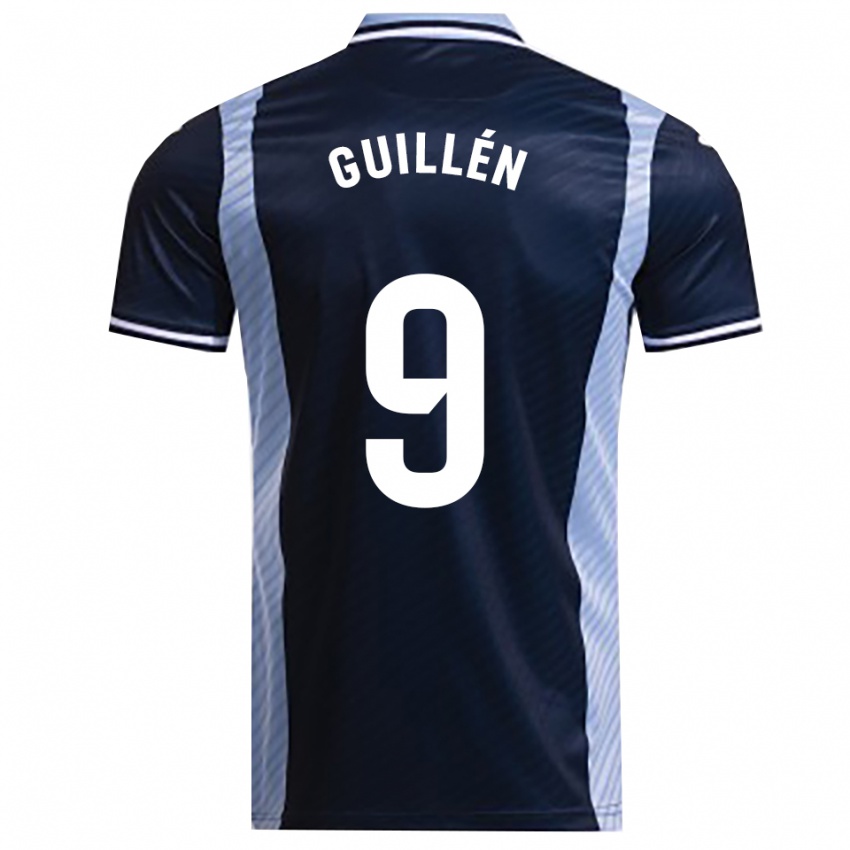 ילדים Lorena Guillén Vallejo #9 כחול נייבי תכלת הרחק ג'רזי 2025/26 חולצה קצרה