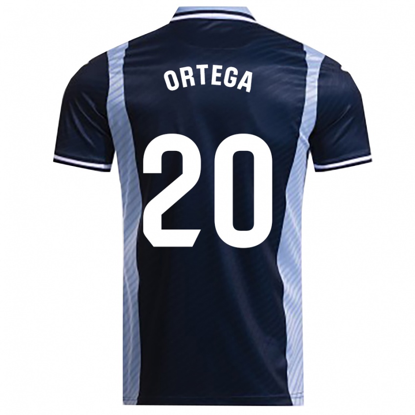 ילדים David Ortega #20 כחול נייבי תכלת הרחק ג'רזי 2025/26 חולצה קצרה