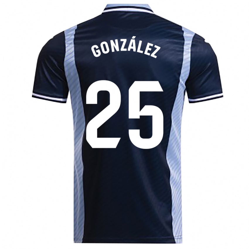 ילדים Dani González #25 כחול נייבי תכלת הרחק ג'רזי 2025/26 חולצה קצרה