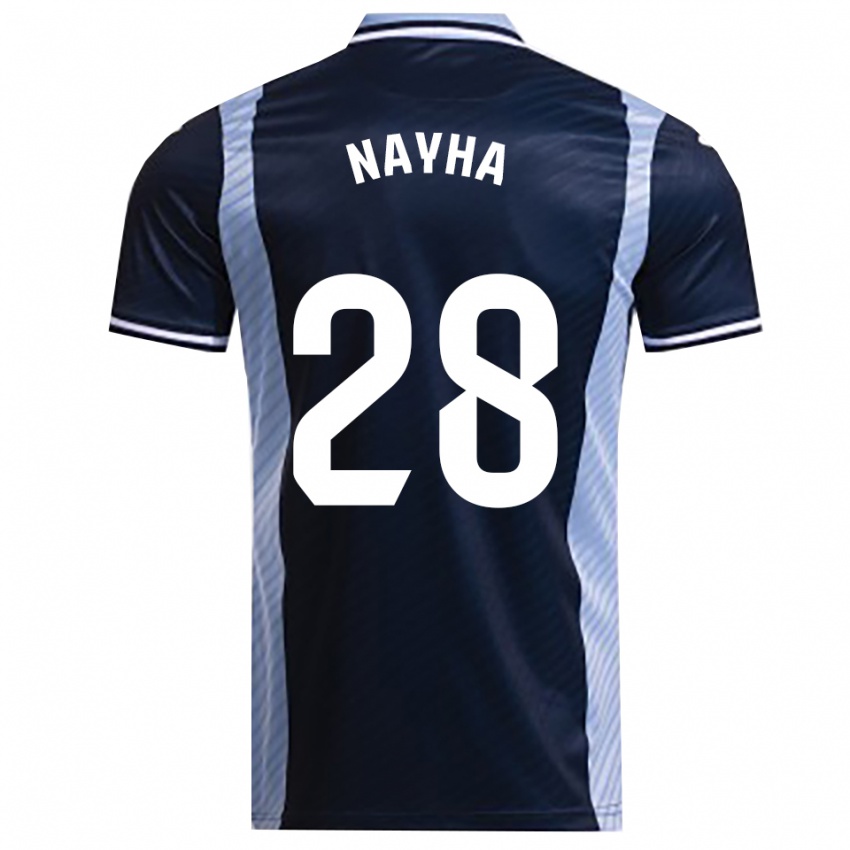 ילדים Nayha Torrejón Moreno #28 כחול נייבי תכלת הרחק ג'רזי 2025/26 חולצה קצרה