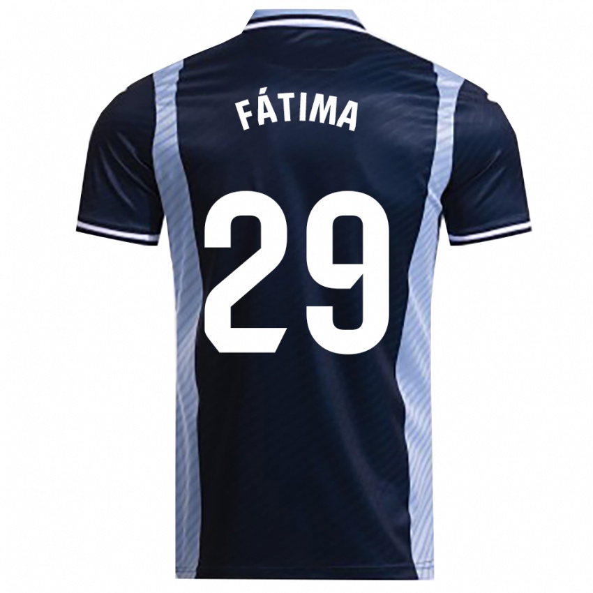 ילדים Fátima Muñoz Marín #29 כחול נייבי תכלת הרחק ג'רזי 2025/26 חולצה קצרה