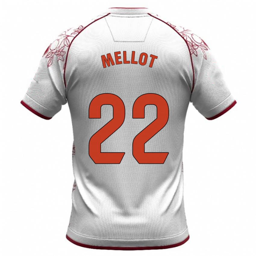 ילדים ז'רמי מלו #22 לבן בורדו הרחק ג'רזי 2025/26 חולצה קצרה