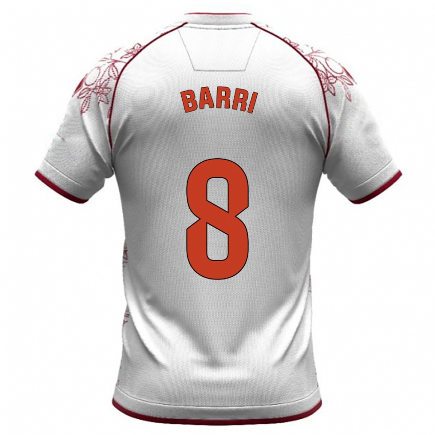 ילדים דייגו ברי #8 לבן בורדו הרחק ג'רזי 2025/26 חולצה קצרה