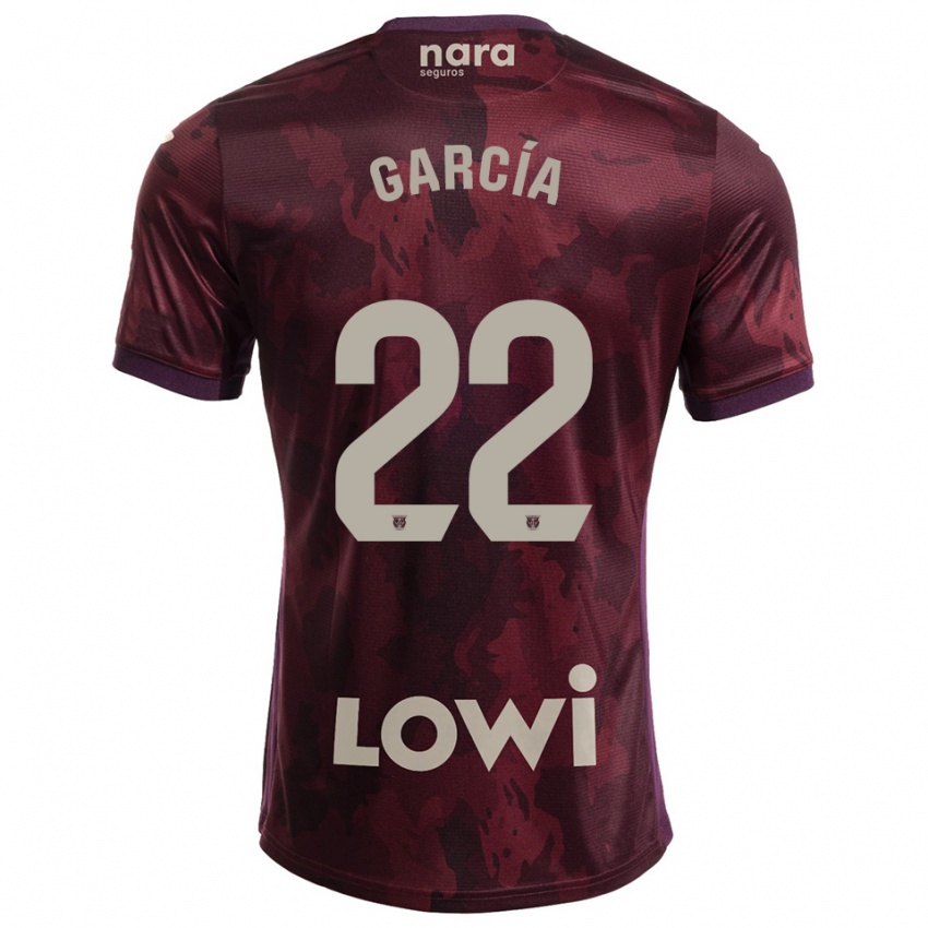 ילדים Hugo García #22 בורדו לבן הרחק ג'רזי 2025/26 חולצה קצרה