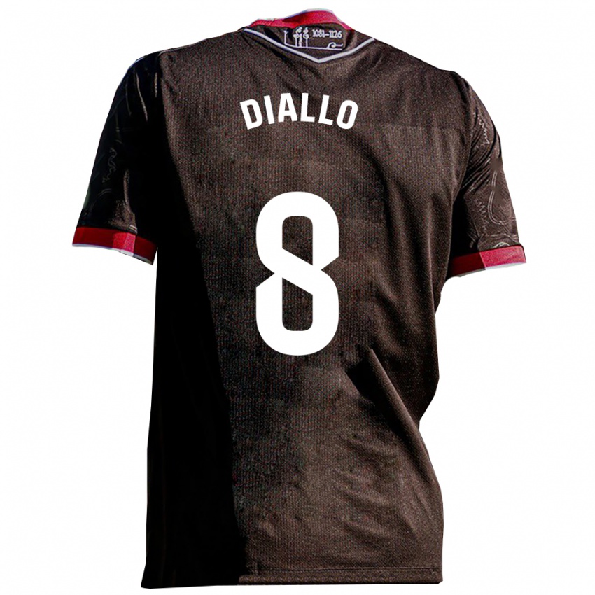 ילדים סלו דיאלו #8 שחור אדום הרחק ג'רזי 2025/26 חולצה קצרה