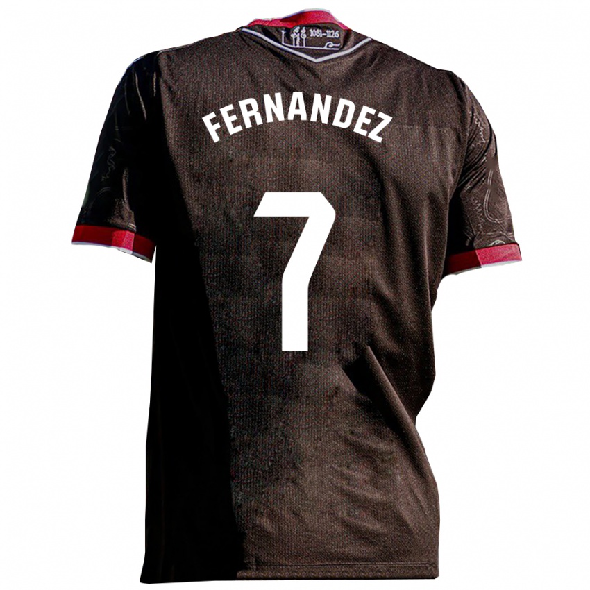 ילדים Diego Fernández #7 שחור אדום הרחק ג'רזי 2025/26 חולצה קצרה