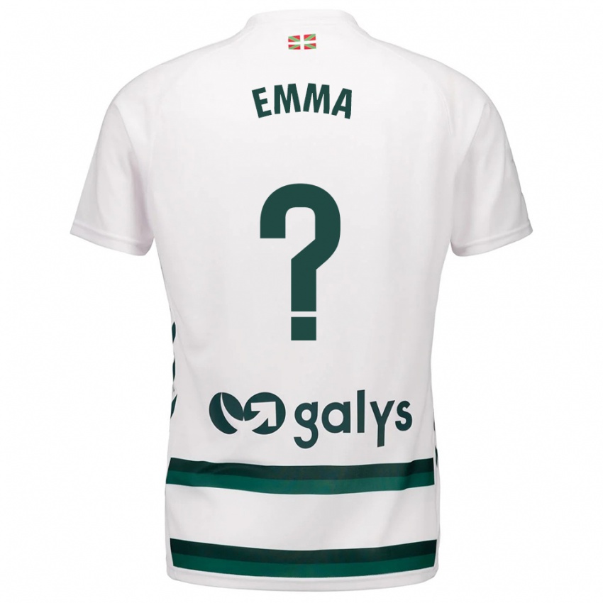 ילדים אמה מורנו טורס #0 לבן ירוק הרחק ג'רזי 2025/26 חולצה קצרה