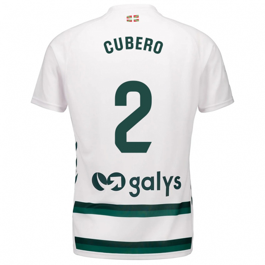 ילדים סרחיו קוברו #2 לבן ירוק הרחק ג'רזי 2025/26 חולצה קצרה