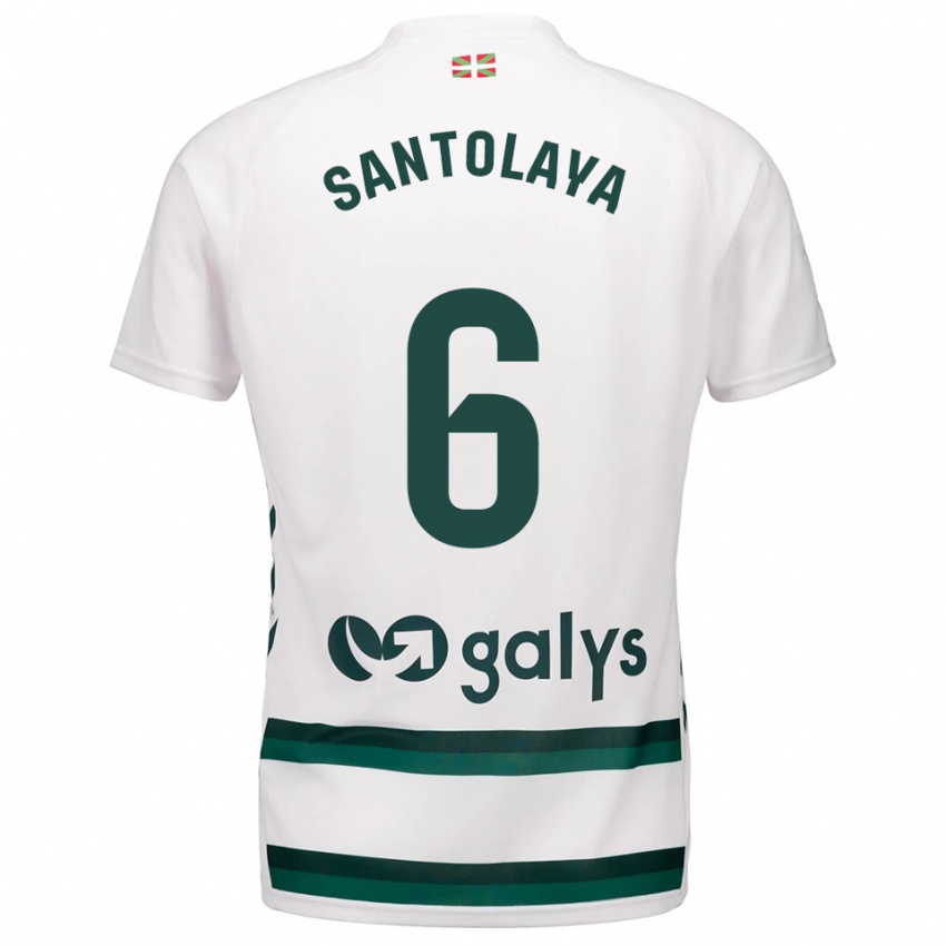 ילדים אסייר סנטולאיה אנטולין #6 לבן ירוק הרחק ג'רזי 2025/26 חולצה קצרה