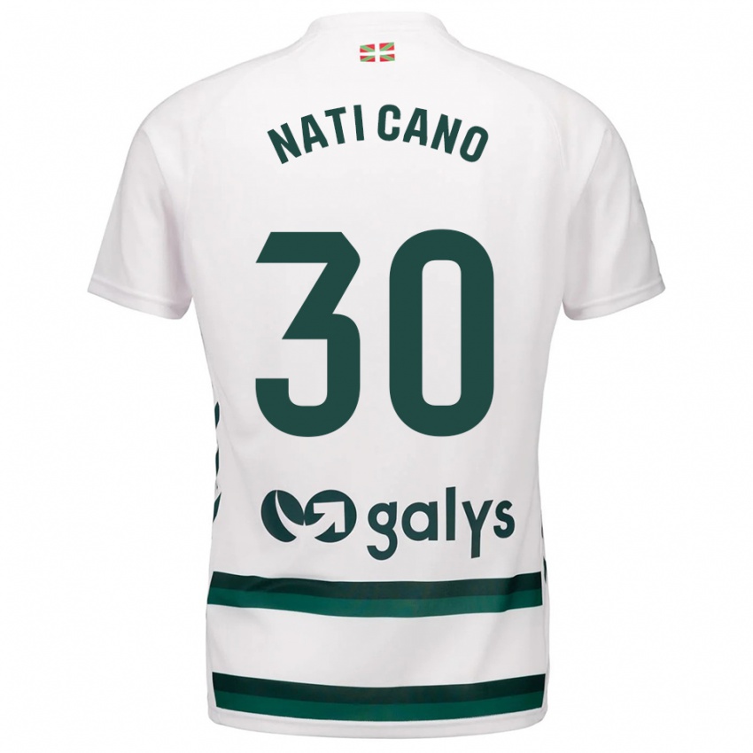 ילדים Natividad Cano Cabello #30 לבן ירוק הרחק ג'רזי 2025/26 חולצה קצרה