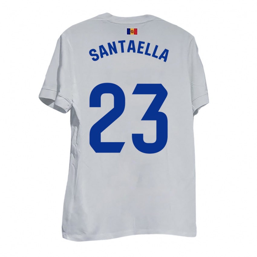 ילדים ידיד סנטאיה פרינטי #23 לבן צהוב כחול הרחק ג'רזי 2025/26 חולצה קצרה