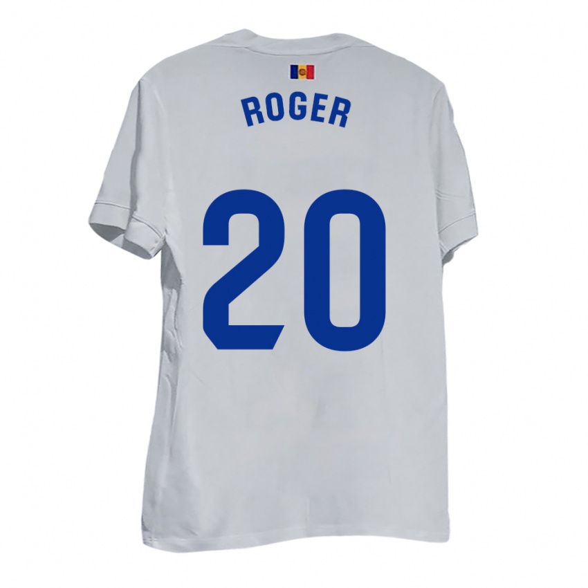 ילדים Roger #20 לבן צהוב כחול הרחק ג'רזי 2025/26 חולצה קצרה