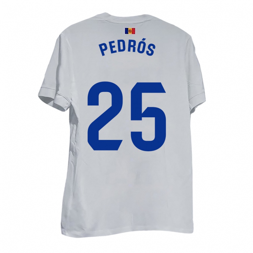 ילדים Isaac Pedrós #25 לבן צהוב כחול הרחק ג'רזי 2025/26 חולצה קצרה