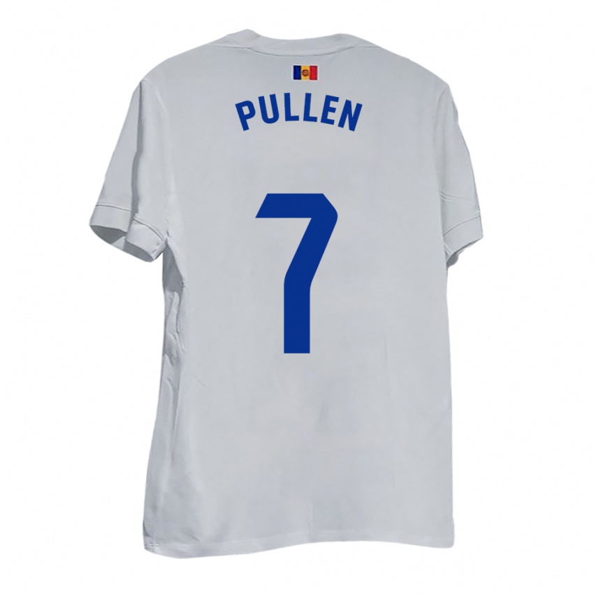 ילדים Luke Pullen #7 לבן צהוב כחול הרחק ג'רזי 2025/26 חולצה קצרה