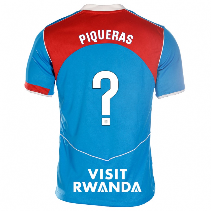 ילדים Diego Piqueras #0 כחול לבן ג'רזי קיט שלישי 2025/26 חולצה קצרה