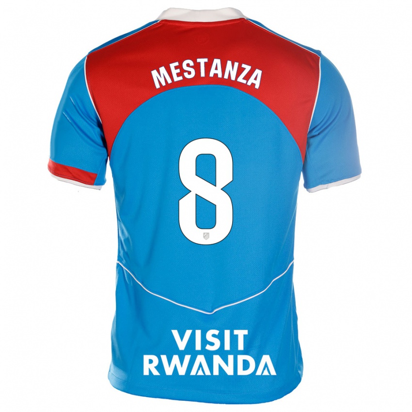 ילדים אלחנדרו גרסיה מסטנזה #8 כחול לבן ג'רזי קיט שלישי 2025/26 חולצה קצרה