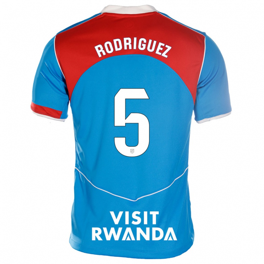 ילדים סינטה דל מאר רודריגז קוסטה #5 כחול לבן ג'רזי קיט שלישי 2025/26 חולצה קצרה