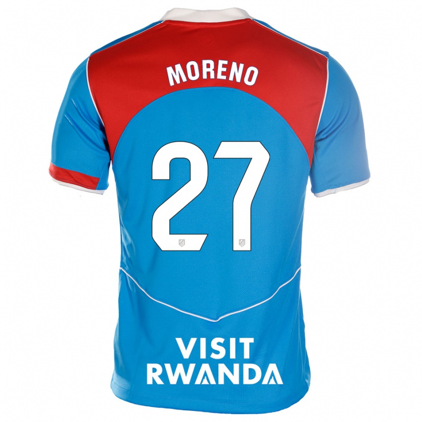 ילדים Emma Moreno #27 כחול לבן ג'רזי קיט שלישי 2025/26 חולצה קצרה