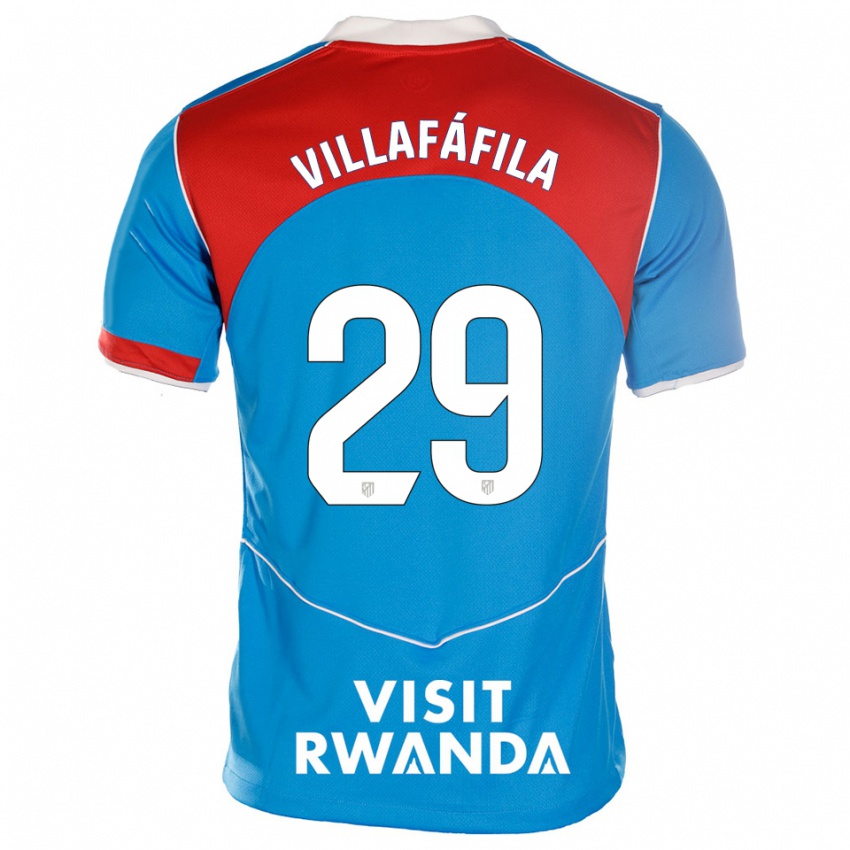 ילדים Mariano Villafáfila #29 כחול לבן ג'רזי קיט שלישי 2025/26 חולצה קצרה
