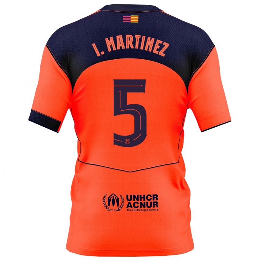 ילדים איניגו מרטינס #5 כתום נייבי ג'רזי קיט שלישי 2025/26 חולצה קצרה