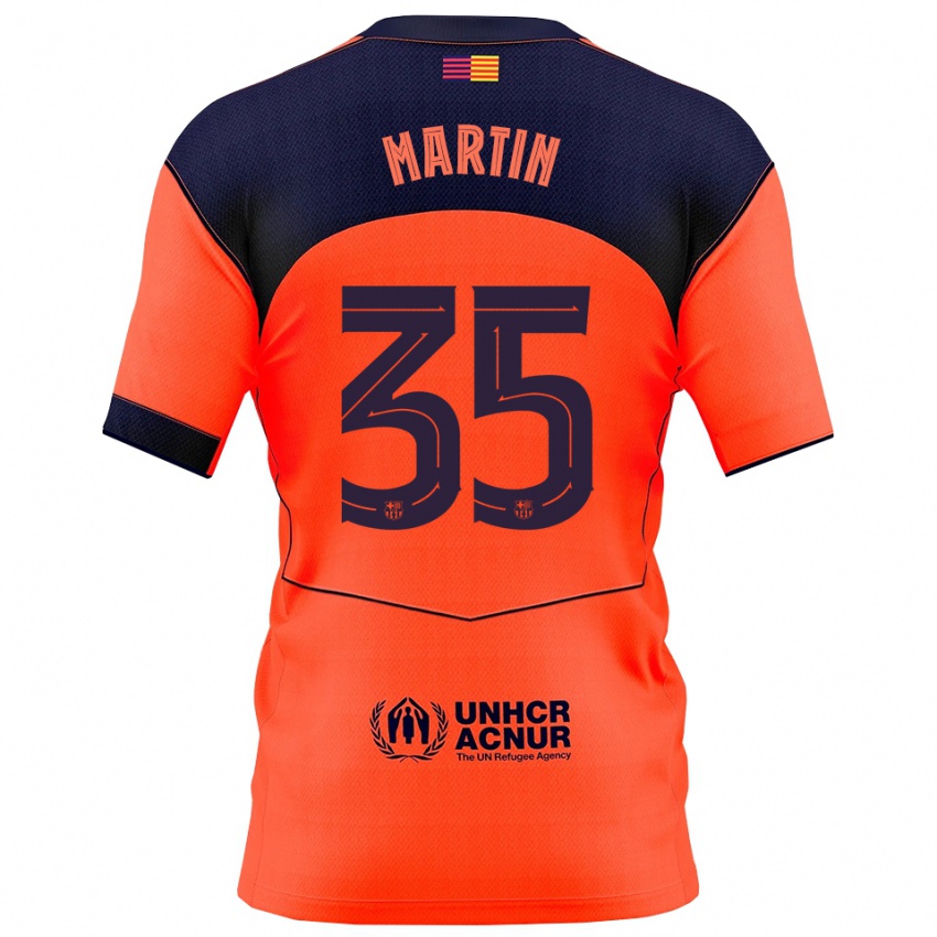 ילדים ג'רארד מרטין #35 כתום נייבי ג'רזי קיט שלישי 2025/26 חולצה קצרה