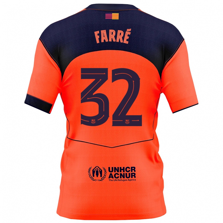 ילדים לאנדרי פארה #32 כתום נייבי ג'רזי קיט שלישי 2025/26 חולצה קצרה