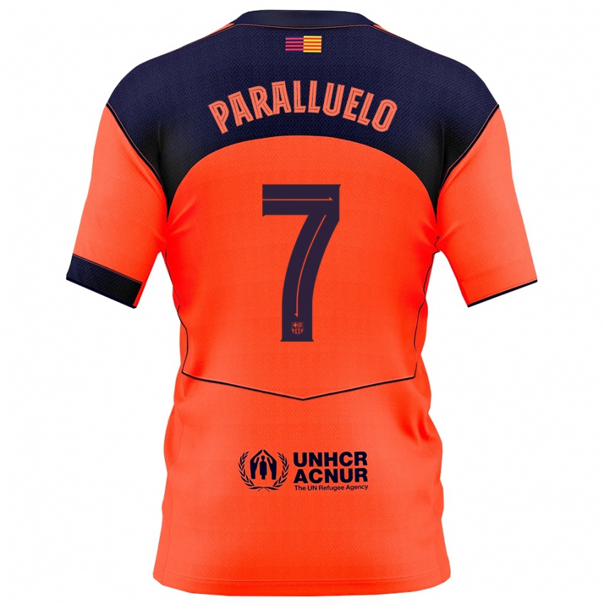 ילדים סלמה פרלולו #7 כתום נייבי ג'רזי קיט שלישי 2025/26 חולצה קצרה