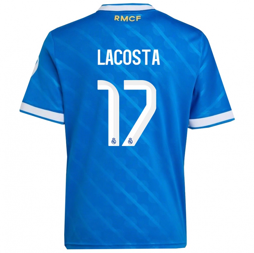 ילדים Diego Lacosta #17 כחול לבן ג'רזי קיט שלישי 2025/26 חולצה קצרה