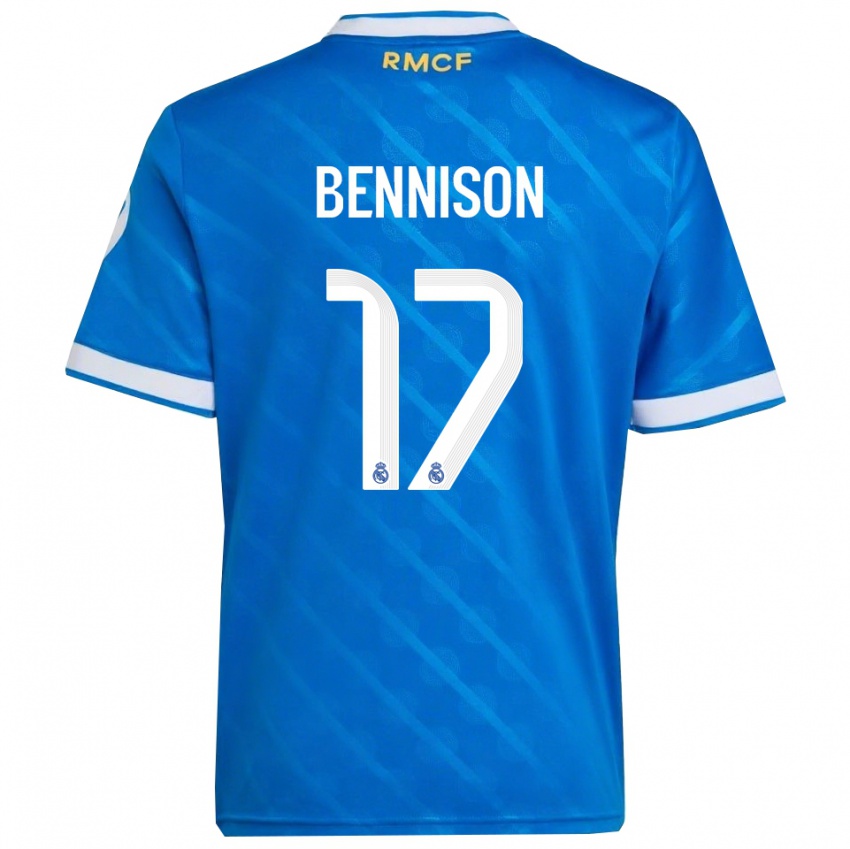 ילדים האנה בניסון #17 כחול לבן ג'רזי קיט שלישי 2025/26 חולצה קצרה