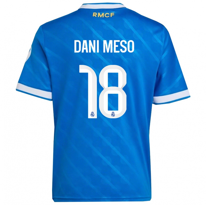 ילדים דניאל מסונרו מיגואל #18 כחול לבן ג'רזי קיט שלישי 2025/26 חולצה קצרה