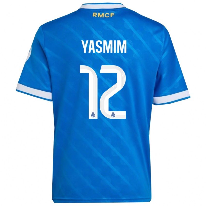 ילדים יסמים #12 כחול לבן ג'רזי קיט שלישי 2025/26 חולצה קצרה