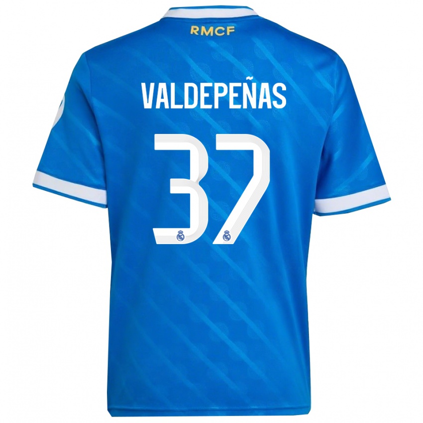 ילדים Víctor Valdepeñas #37 כחול לבן ג'רזי קיט שלישי 2025/26 חולצה קצרה
