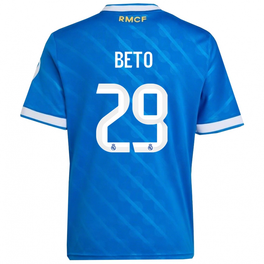 ילדים Beto Martínez #29 כחול לבן ג'רזי קיט שלישי 2025/26 חולצה קצרה