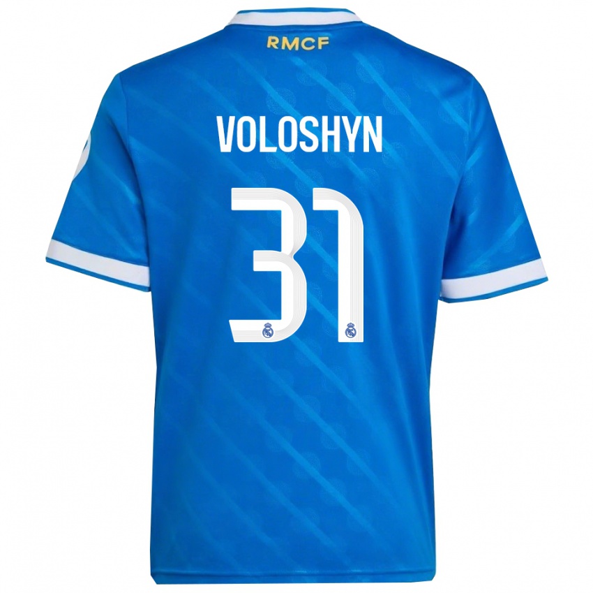 ילדים Ilya Voloshyn #31 כחול לבן ג'רזי קיט שלישי 2025/26 חולצה קצרה