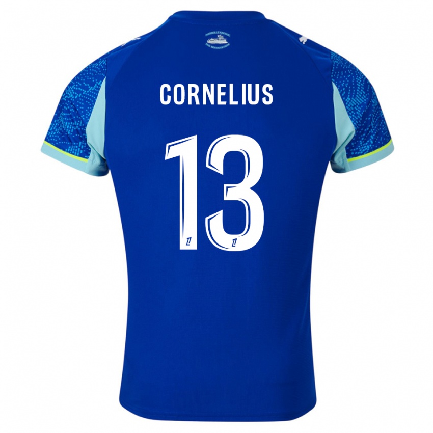 ילדים דרק קורנליוס #13 תכלת לבן ג'רזי קיט שלישי 2025/26 חולצה קצרה