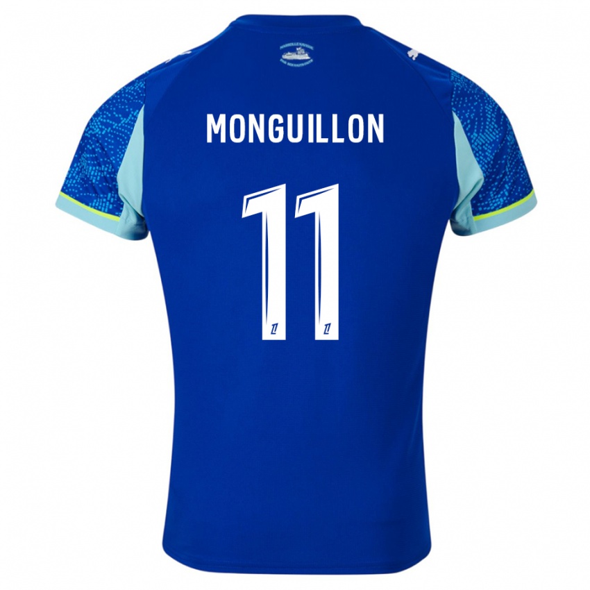 ילדים Coralie Monguillon #11 תכלת לבן ג'רזי קיט שלישי 2025/26 חולצה קצרה