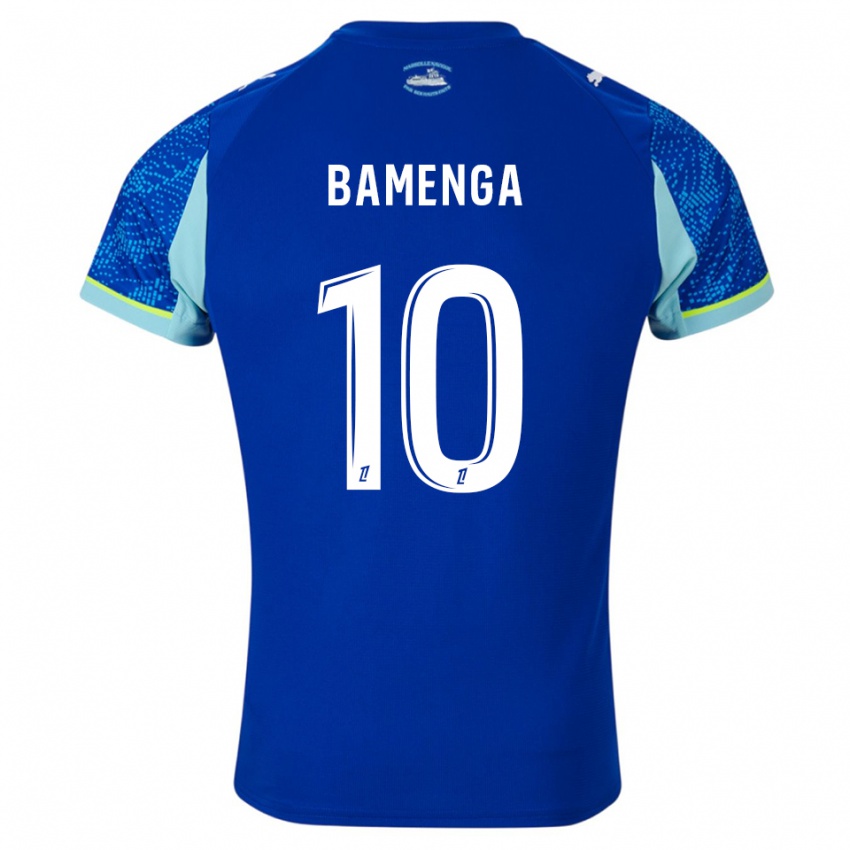 ילדים Naomie Bamenga #10 תכלת לבן ג'רזי קיט שלישי 2025/26 חולצה קצרה