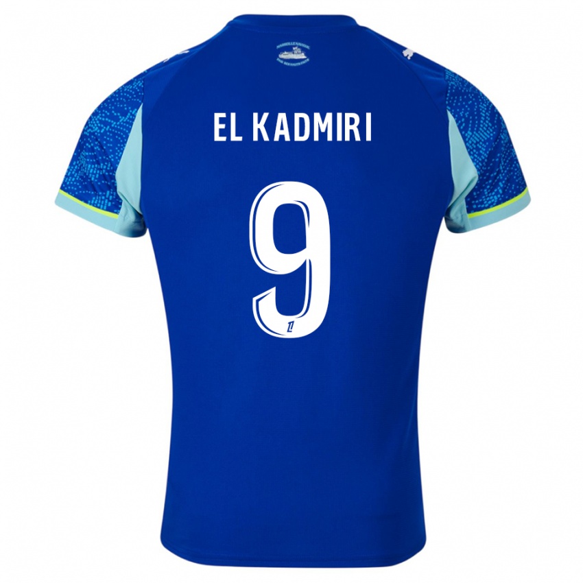 ילדים Ugo Lamare El Kadmiri #9 תכלת לבן ג'רזי קיט שלישי 2025/26 חולצה קצרה