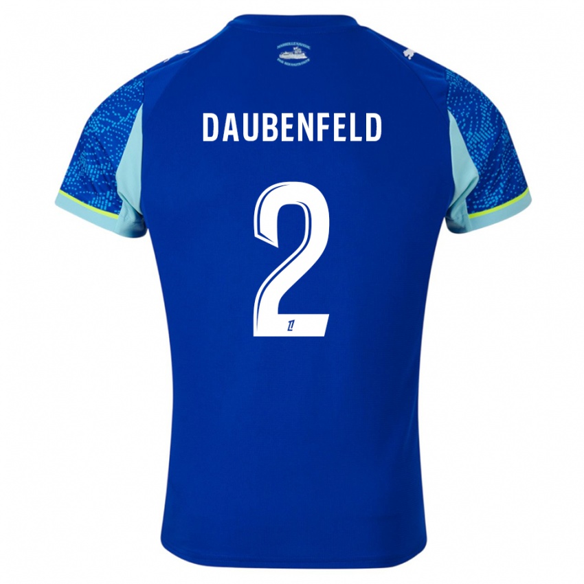 ילדים Lucas Daubenfeld #2 תכלת לבן ג'רזי קיט שלישי 2025/26 חולצה קצרה