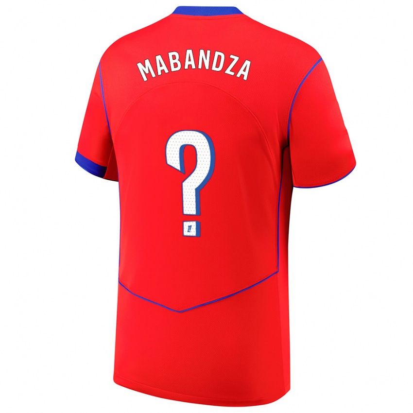 ילדים Emeryc Mabandza Batantou #0 אדום כחול לבן ג'רזי קיט שלישי 2025/26 חולצה קצרה
