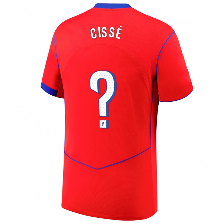 ילדים Mory Cissé #0 אדום כחול לבן ג'רזי קיט שלישי 2025/26 חולצה קצרה