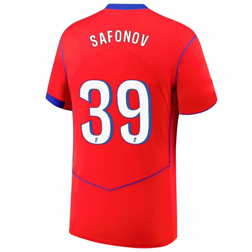 ילדים מטביי ספונוב #39 אדום כחול לבן ג'רזי קיט שלישי 2025/26 חולצה קצרה