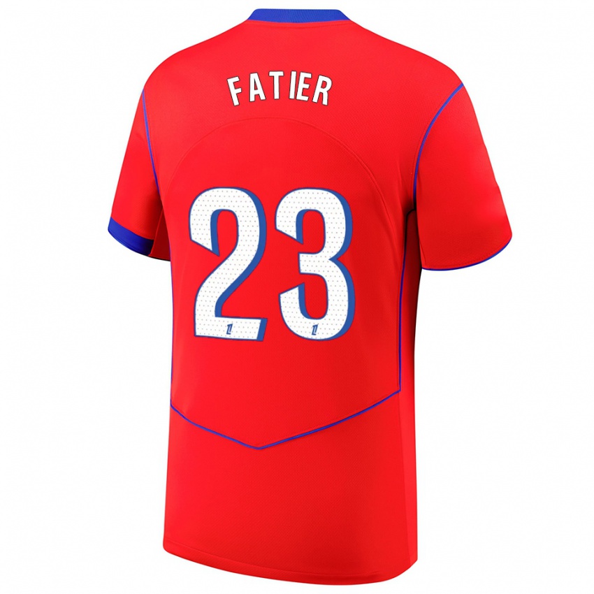 ילדים Noémie Fatier #23 אדום כחול לבן ג'רזי קיט שלישי 2025/26 חולצה קצרה