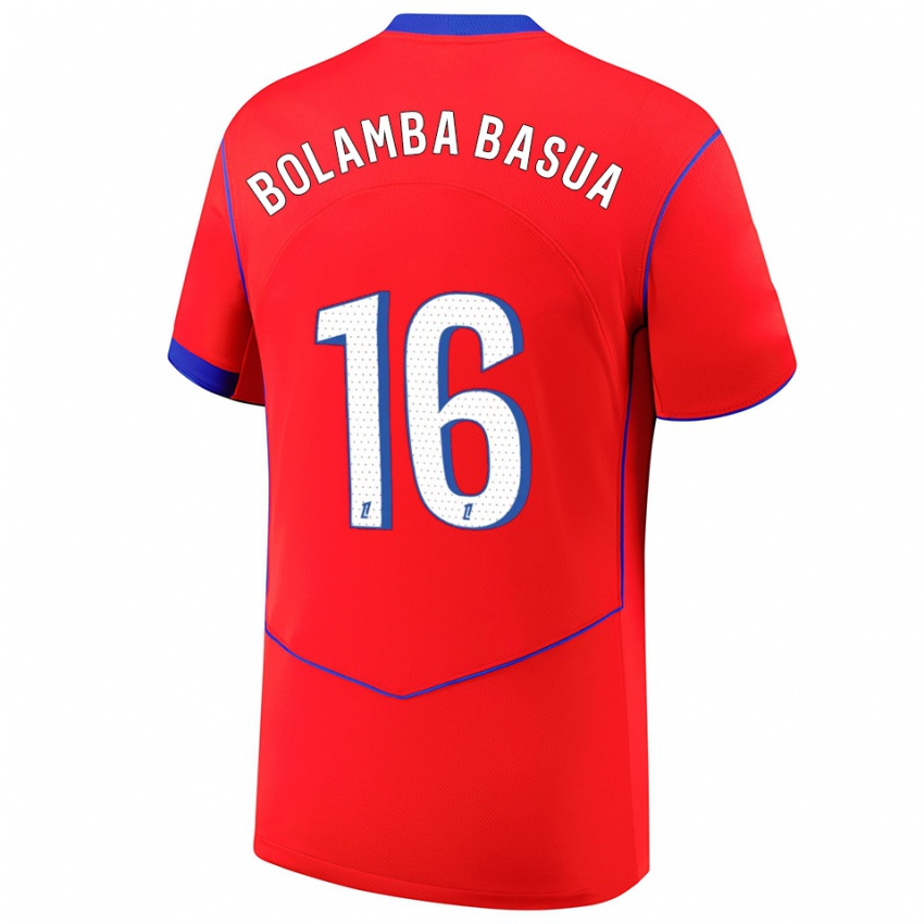 ילדים Kévin Bolamba Basua #16 אדום כחול לבן ג'רזי קיט שלישי 2025/26 חולצה קצרה