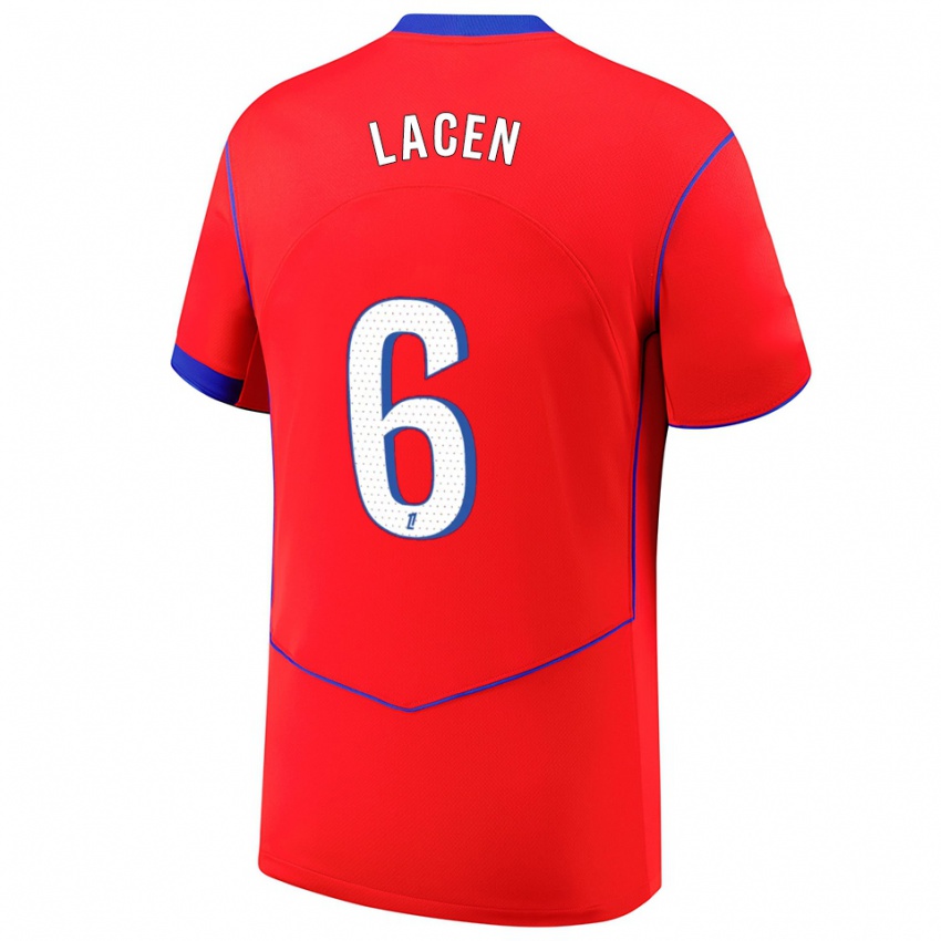 ילדים מיכאל לאסן #6 אדום כחול לבן ג'רזי קיט שלישי 2025/26 חולצה קצרה