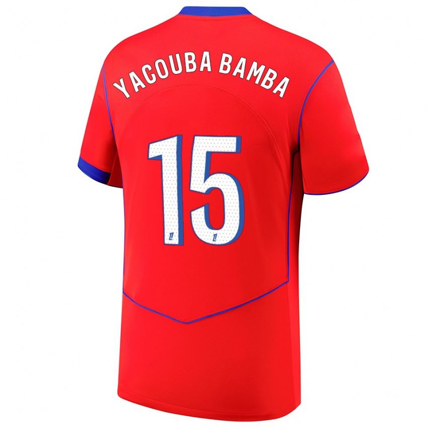 ילדים Ben Yacouba Bamba #15 אדום כחול לבן ג'רזי קיט שלישי 2025/26 חולצה קצרה