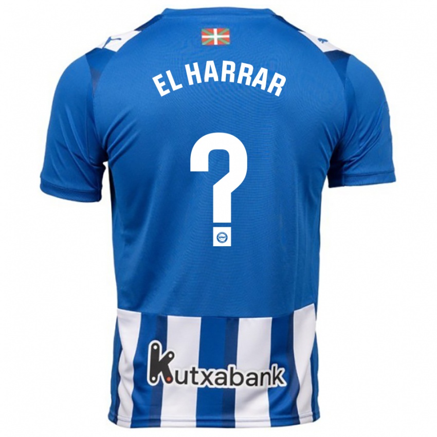 גברים Mohamed El Harrar #0 כחול לבן ג'רזי ביתית 2025/26 חולצה קצרה